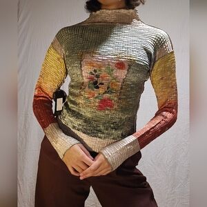 Floral Y2K Popcorn Top